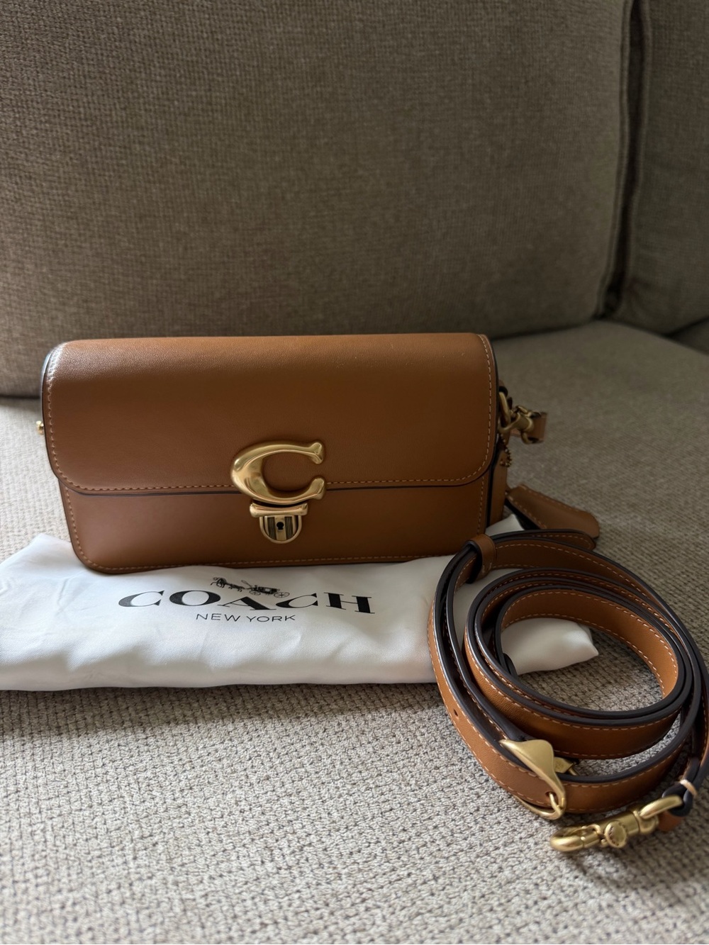 Coach Crossbody with Gold 'C' Clasp